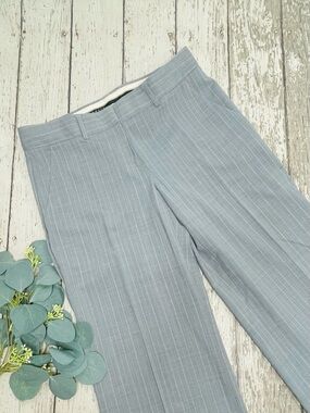 Theory Striped Straight Leg Trousers